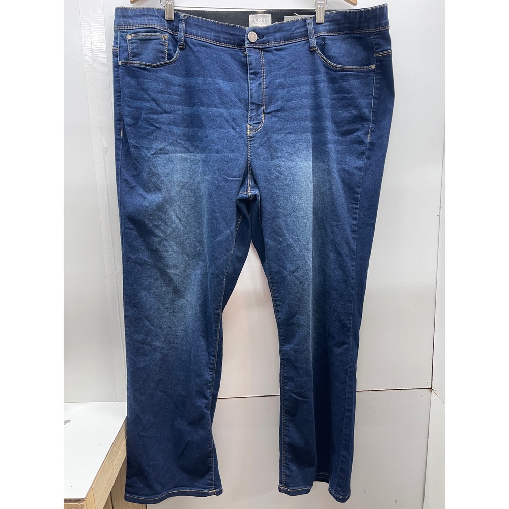 Angels Forever Young Everluxe Sculpt Miniboot Jeans Dark Wash Blue Plus Size